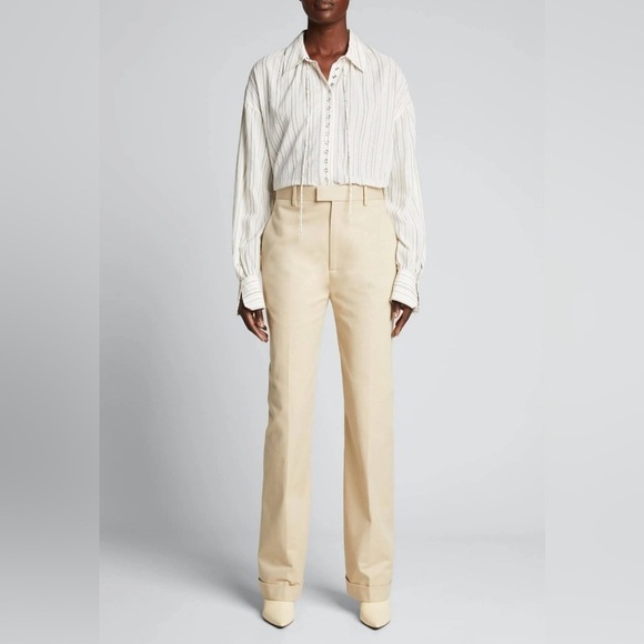 A.L.C. Carissa Long Sleeve Top in Lavender/Ivory Stripes Size 0 - Picture 4 of 13